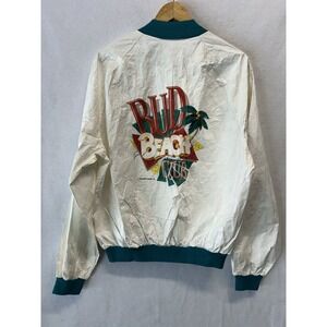 Vintage DuPont 1988 Bud Beach Club Tyvek Jacket Windbreaker X-Large